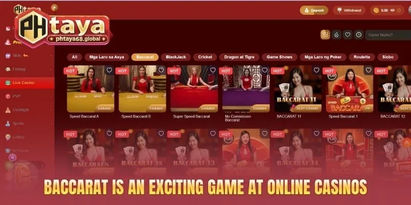 Baccarat is an exciting game at online casinos