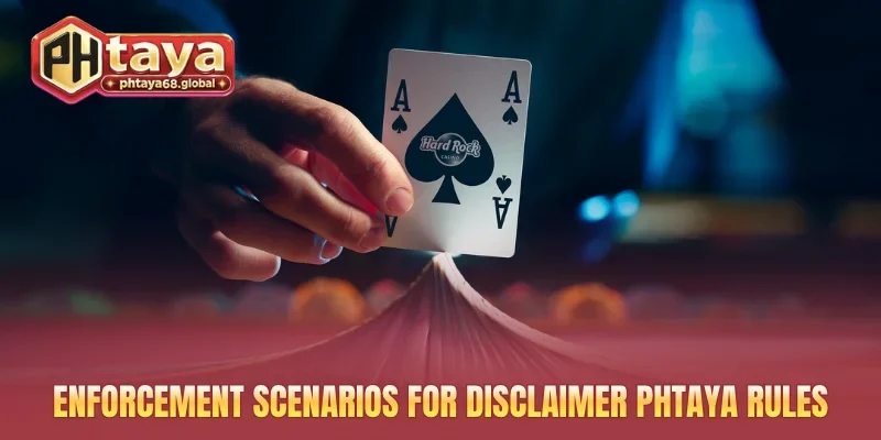 Enforcement scenarios for disclaimer PHTAYA rules