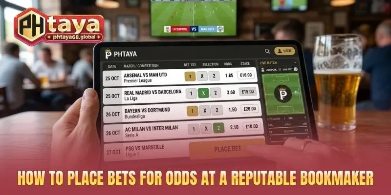 How to place bets for odds at a reputable bookmaker