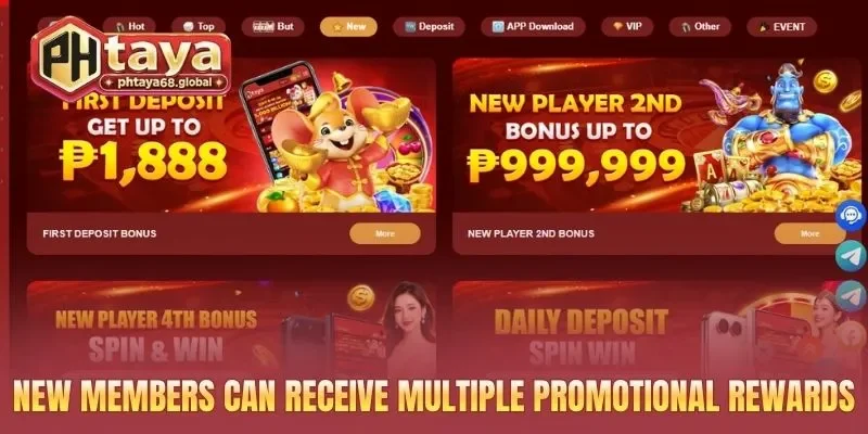 New members can receive multiple promotional rewards
