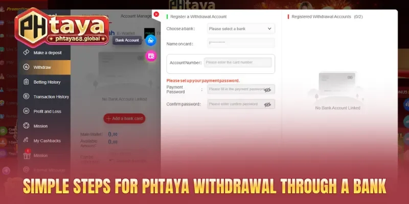 Simple steps for PHTAYA withdrawal through a bank