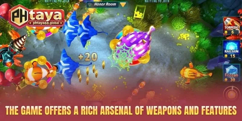 The game offers a rich arsenal of weapons and features